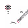 Cable flexible 3/32" acero 7x19 recubierto PVC, 300 m | Ferretería General Ferreterias Ferretodo