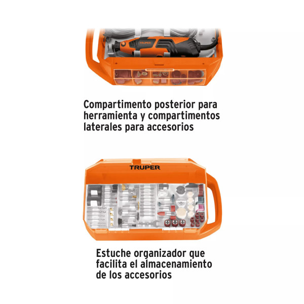 Herramienta Rotativa Profesional 150 W Con 201 Accesorios | Ferreterias Ferretodo Guatemala