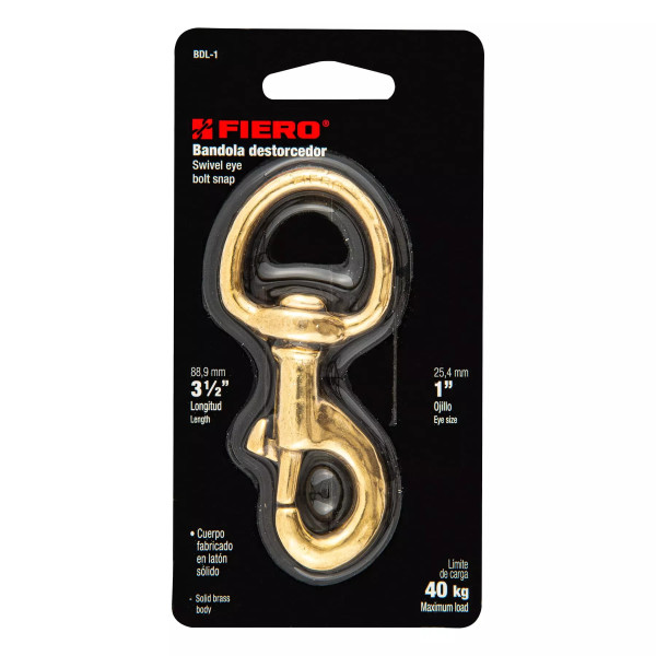 Bandola destorcedora de latón 1", FIERO | Bandolas, ganchos, grilletes y similares Ferreterias Ferretodo