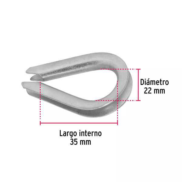 ‣ Guardacabos para cable 1/8" - 10 uds | Fiero