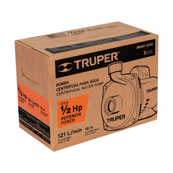‣ Bomba centrífuga agua 1/2 HP... | Truper