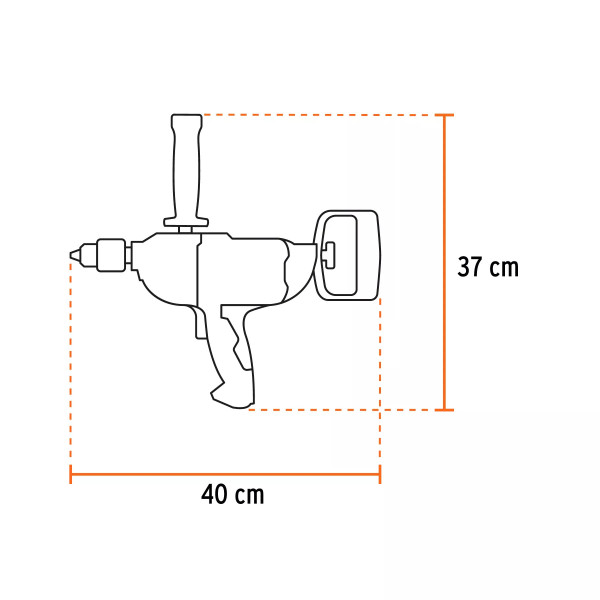 Taladro Tipo Espada 1/2' 1150 W, Industrial, Truper | Herramientas Eléctricas