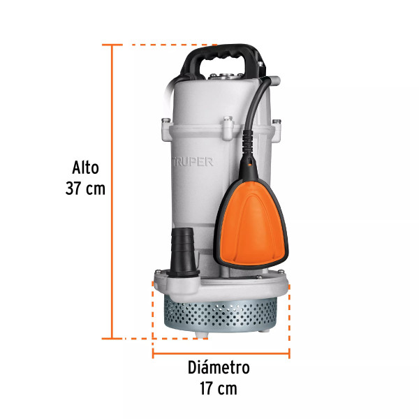 ‣ Bomba sumergible aluminio 1HP, agua limpia... | Truper