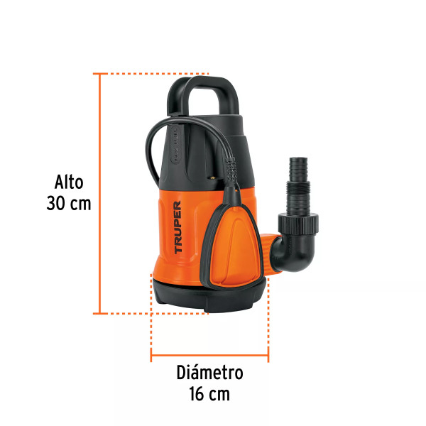 ‣ Bomba sumergible 1/2 HP para agua limpia... | Truper