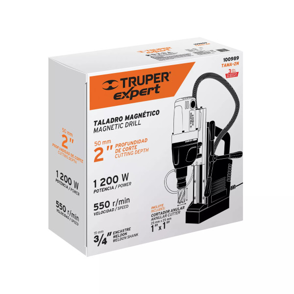 Taladro Magnético 1 3/8' 1200 W, Industrial, Truper Expert | Herramientas Eléctricas