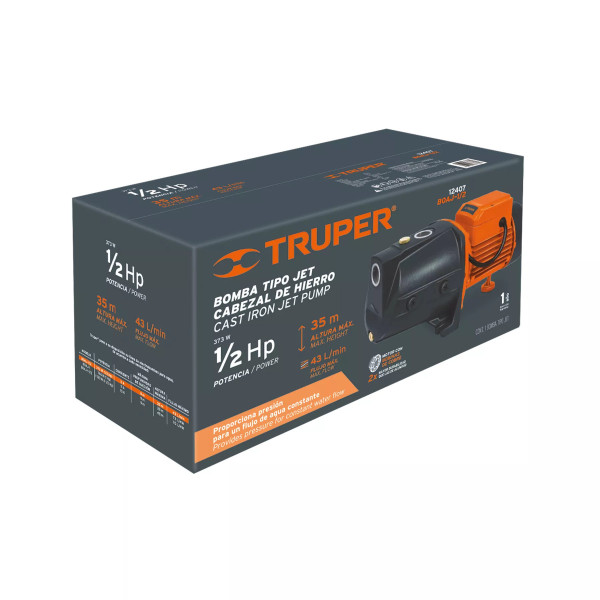 ‣ Bomba tipo jet, 1/2 HP, hierro, TRUPER... | Truper