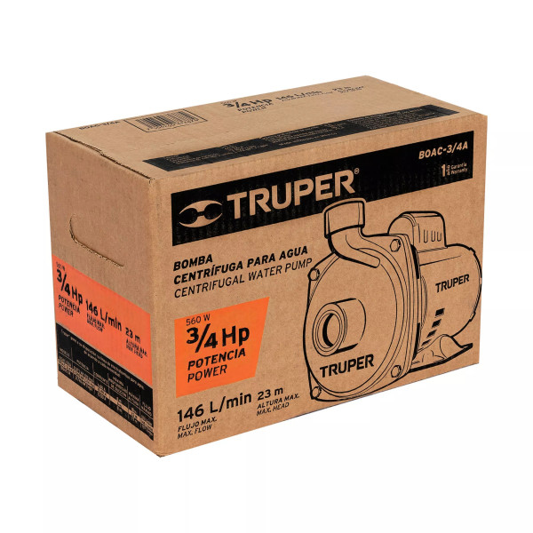 ‣ Bomba centrífuga 3/4 HP para agua... | Truper