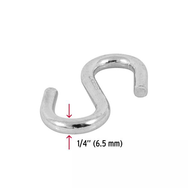 Gancho "S" de 1/4" de acero para cable, FIERO | Bandolas, ganchos, grilletes y similares Ferreterias Ferretodo