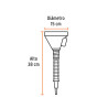 ‣ Embudo plástico 500ml, cuello flexible... | Truper