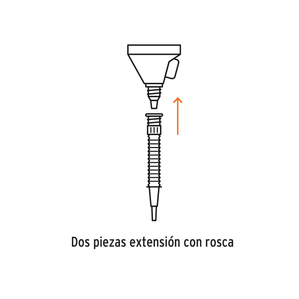 ‣ Embudo plástico 500ml, cuello flexible... | Truper