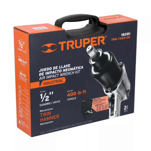 Kit de Llave de Impacto 1/2" Ind. con Estuche Plástico | Ferretería General Ferreterias Ferretodo