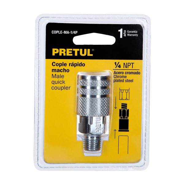 Cople Acero, Cuerda 1/4Npt, Macho | Ferretería General Ferreterias Ferretodo