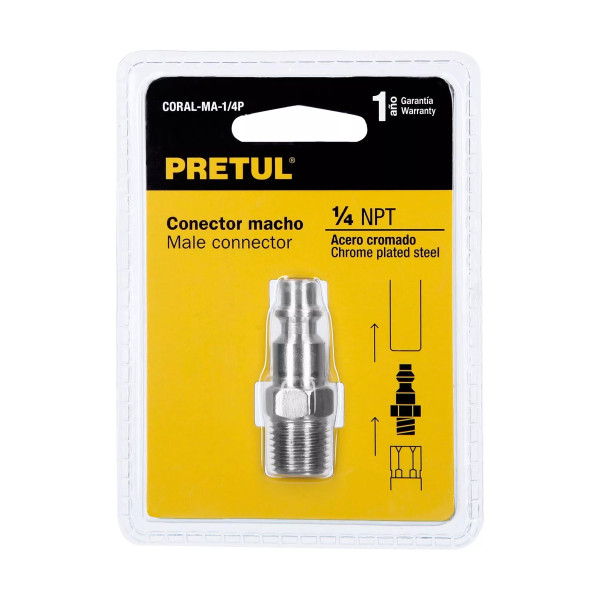 Conector Rápido, Tipo M, Cuerda 1/4 Npt, Macho | Ferretería General Ferreterias Ferretodo