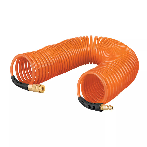 Manguera de 15.2M Tipo Resorte 1/4" para Compresor | Accesorios Herramientas Neumáticas Ferreterias Ferretodo