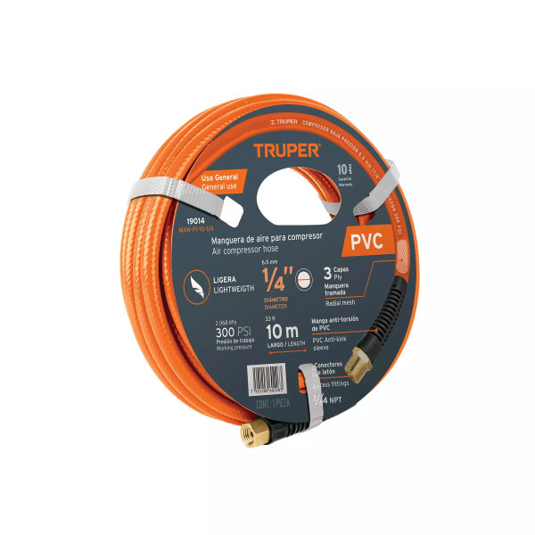 Manguera de PVC para Compresor, 10 M X 1/4" | Accesorios Herramientas Neumáticas Ferreterias Ferretodo