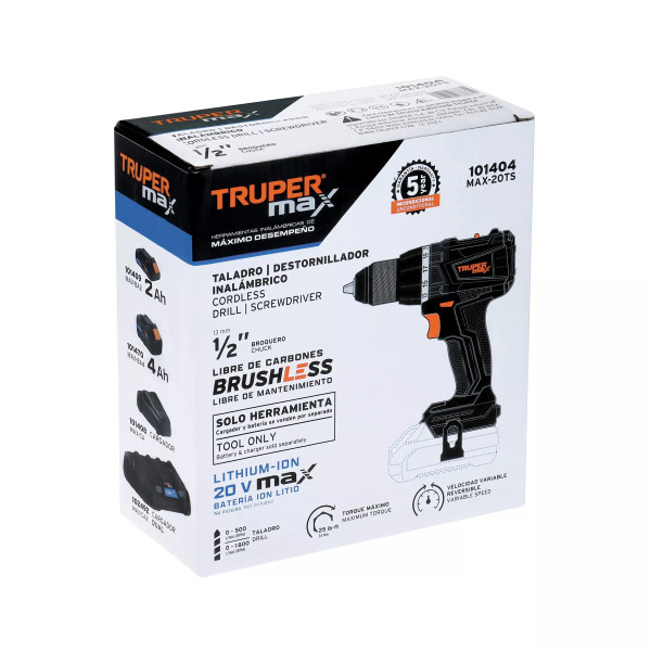Taladro Inalámbrico 1/2', 20V, S/Accesorios | Barrenos / Taladros