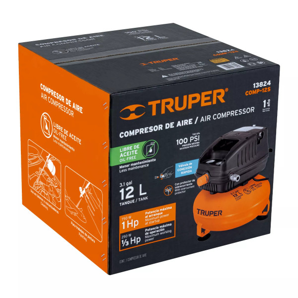 ‣ Compresor Aire Libre Aceite 12 L, 1 Hp | Ferretodo