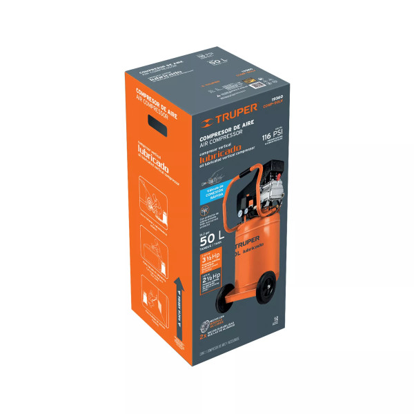‣ Compresor Lubricado 50l 3-1/2hp 127v | Ferretodo