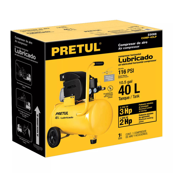 ‣ Compresor 40L 3Hp 127V Pretul | Ferretodo