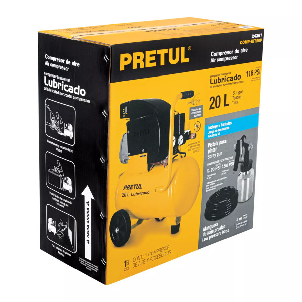 ‣ Kit Compresor 20L, 2-1/2 Hp Pretul | Ferretodo
