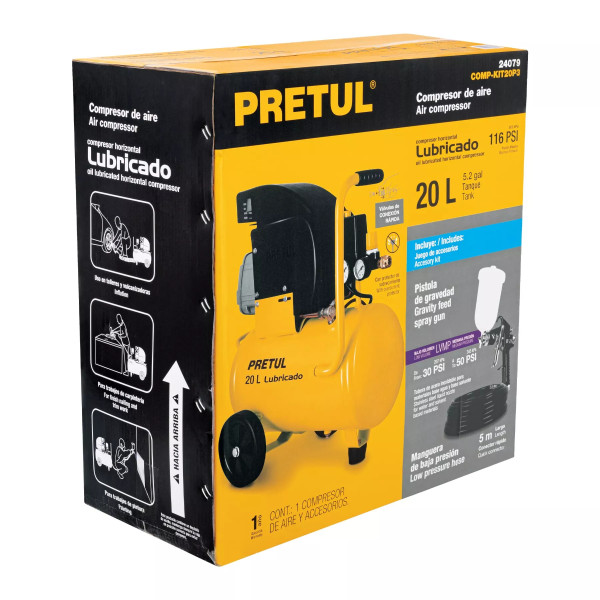 ‣ Kit Compresor 20l, Pistola Lvmp... | Ferretodo