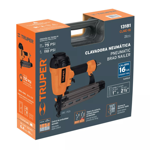 ‣ Clavadora Neumática Pro, Cal. 16 Truper | Ferretodo