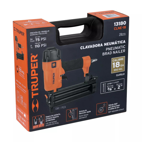 ‣ Clavadora Neumática Pro, Cal. 18, Truper | Ferretodo