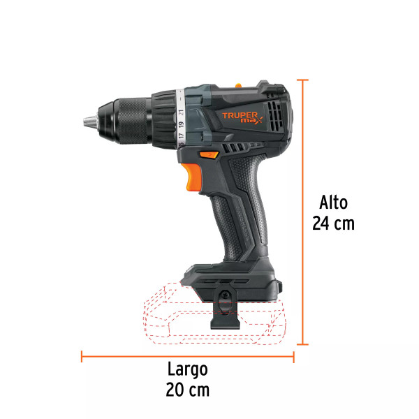 Taladro Inalámbrico 1/2', 20V, S/Accesorios | Barrenos / Taladros