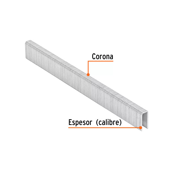 ‣ Caja 5000 Grapas Corona 1/4’ Cal 18 | Truper