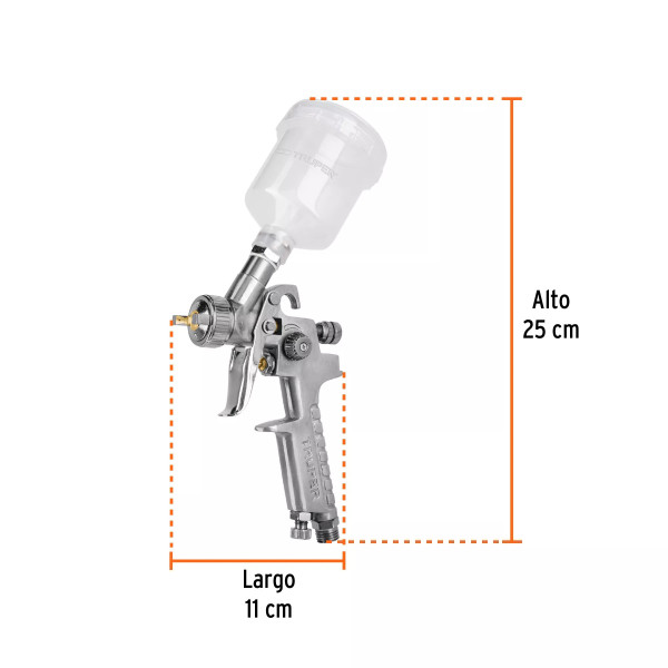 ‣ Pistola p/retoque gravedad HVLP, 1 mm... | Truper