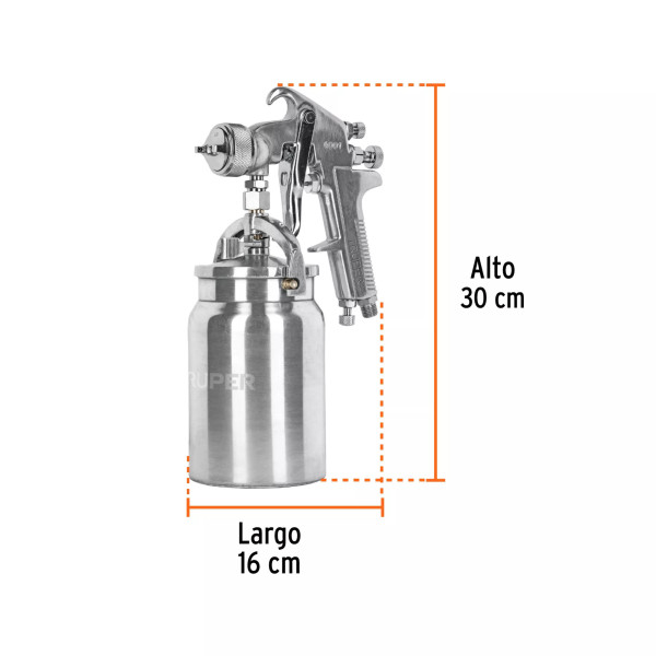 ‣ Pistola p/pintar succión HVHP 1.8mm... | Truper