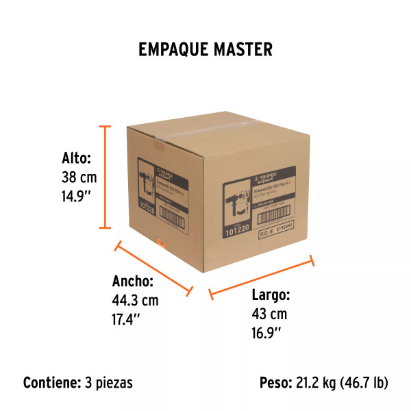 Rotomartillo Sds Plus 4 Joules 1000 W, Truper Expert | Rotomartillos y Demoledores