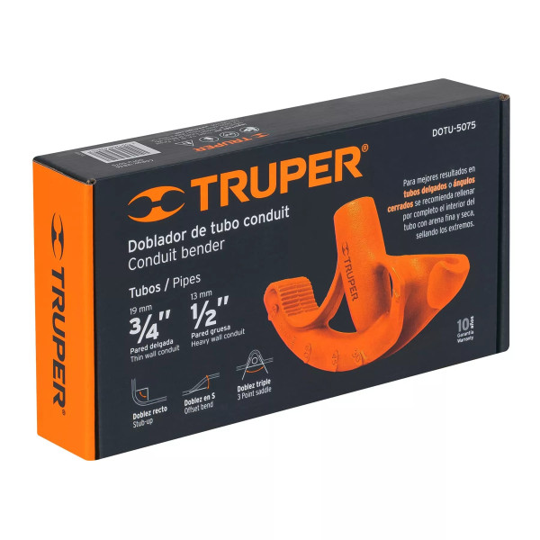 ‣ Doblador de tubo conduit 3/4" Truper... | Truper