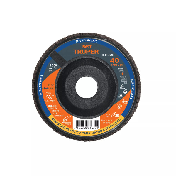 ‣ Disco laminado 4-1/2" grano 40... | Truper