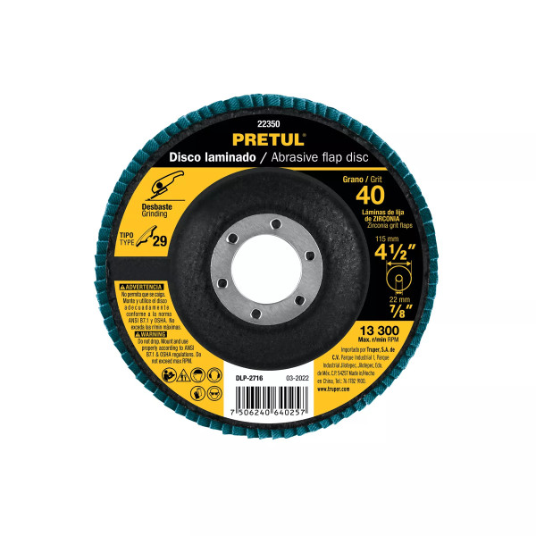 ‣ Disco laminado 4-1/2", grano 40... | Truper