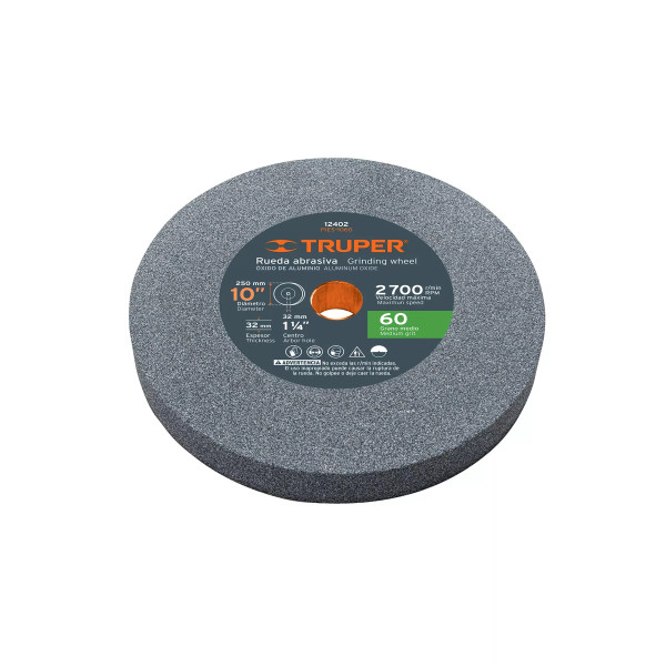 ‣ Rueda abrasiva 10"x32mm, grano 60... | Truper