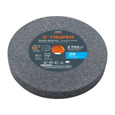 ‣ Rueda abrasiva 10"x32mm, óxido alum... | Truper