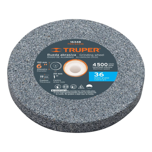 ‣ Rueda abrasiva p/esmeril 6" óxido alum... | Truper