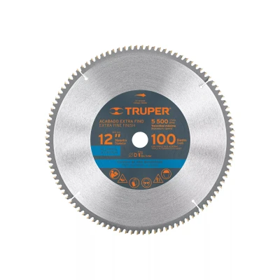 Disco sierra 12" para aluminio, 100 dientes centro 1"