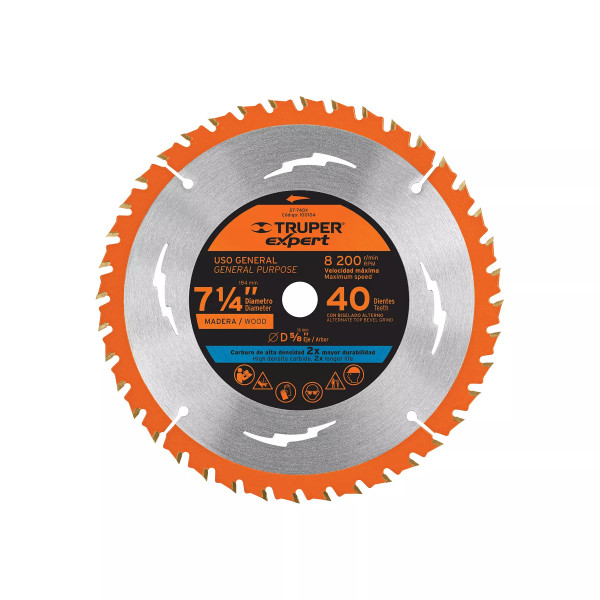 ‣ Disco sierra 7-1/4" madera, 40 d... | Truper