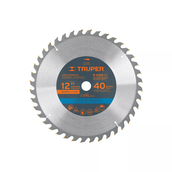 ‣ Disco sierra 12" madera, 40 dientes... | Truper