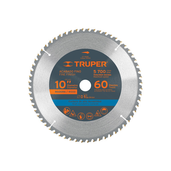 ‣ Disco sierra 10" madera, 60 dientes... | Truper