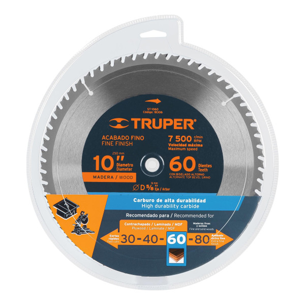 ‣ Disco sierra 10" madera 60 dientes... | Truper