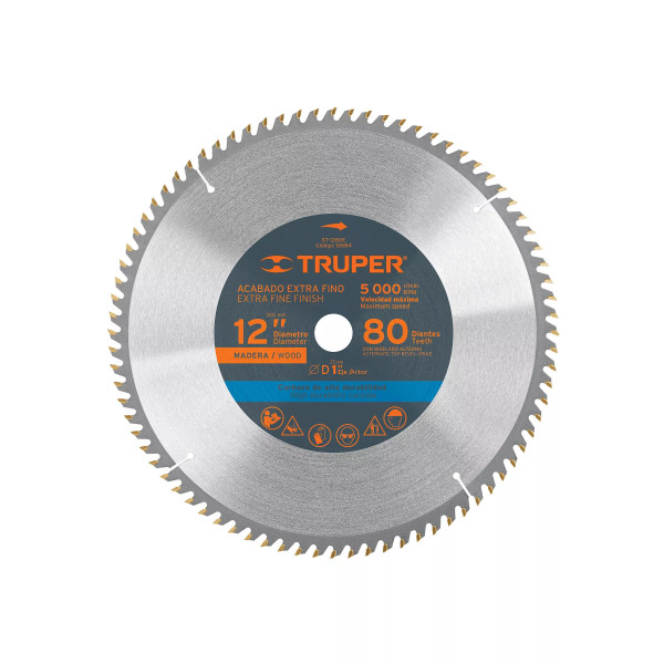 ‣ Disco sierra 12" madera, 80 dientes... | Truper