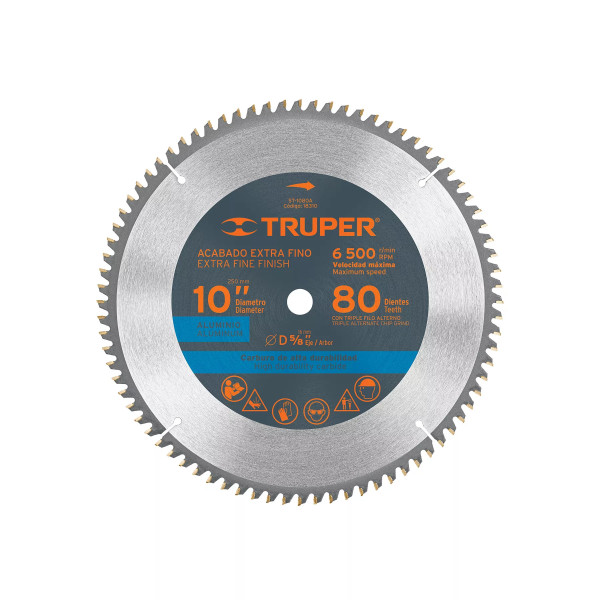 ‣ Disco sierra 10" aluminio, 80 dientes... | Truper