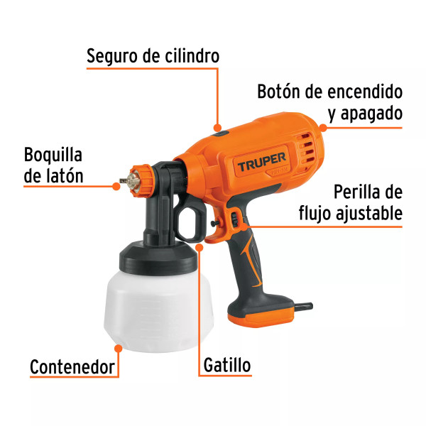 ‣ Pistola eléctrica para pintar 330 W, Tru... |
