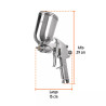 ‣ Pistola pintar gravedad LVMP, vaso alum. 2 mm | Truper