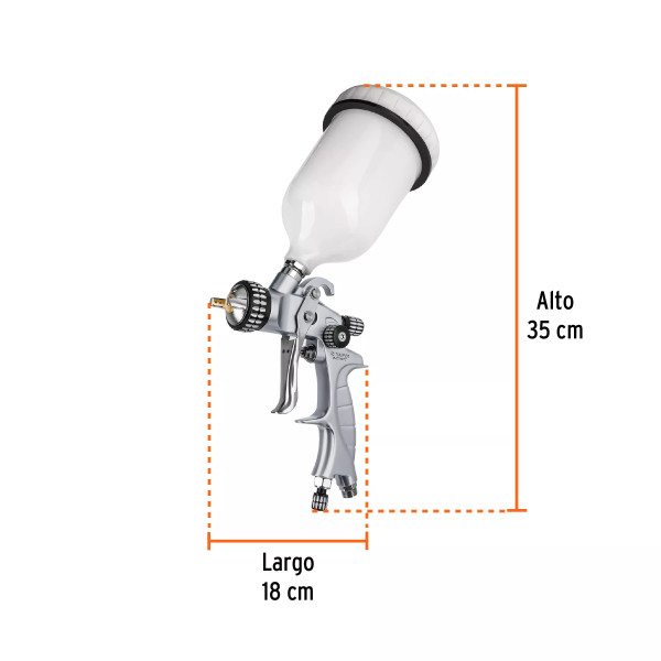 ‣ Pistola p/pintar gravedad LVMP, Expert... | Truper