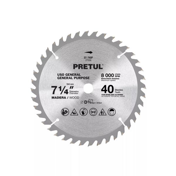 ‣ Disco sierra 7-1/4" p/madera, 40 dts... | Pretul