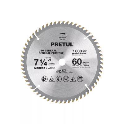 ‣ Disco sierra 7-1/4" 60 dientes... | Pretul